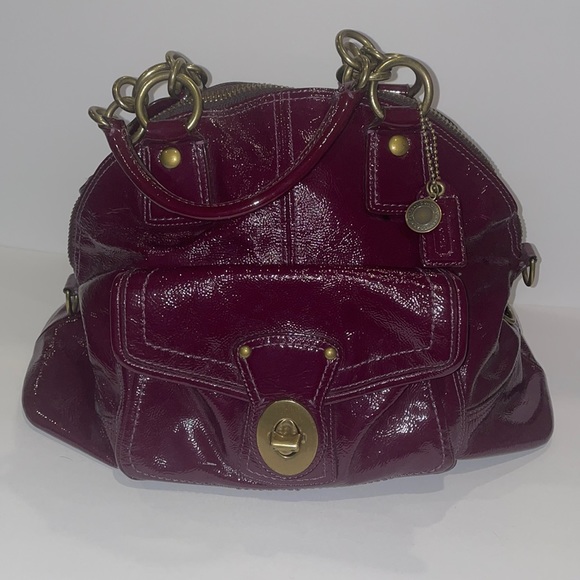 Coach Handbags - Coach Francine bag in purple patent leather